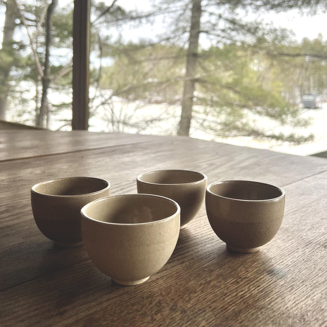 Tasses en céramique tournées